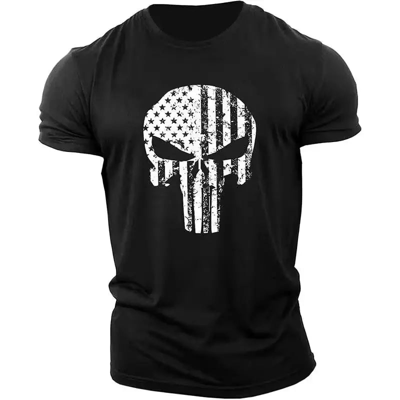 camisa-masculina-manga-curta-skull-preto